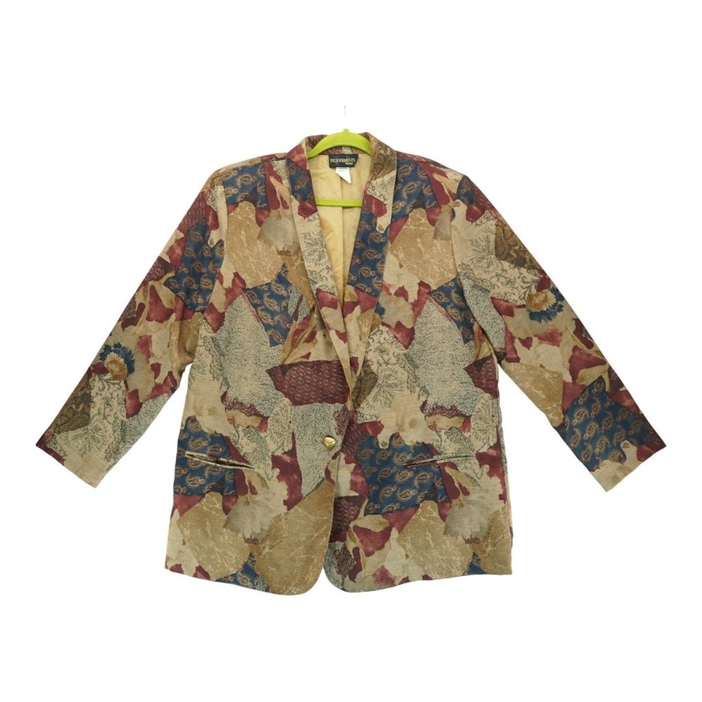 Vintage ‎ REQUIREMENTS Womens Size 22W Short Sleeve Blazer Jacket